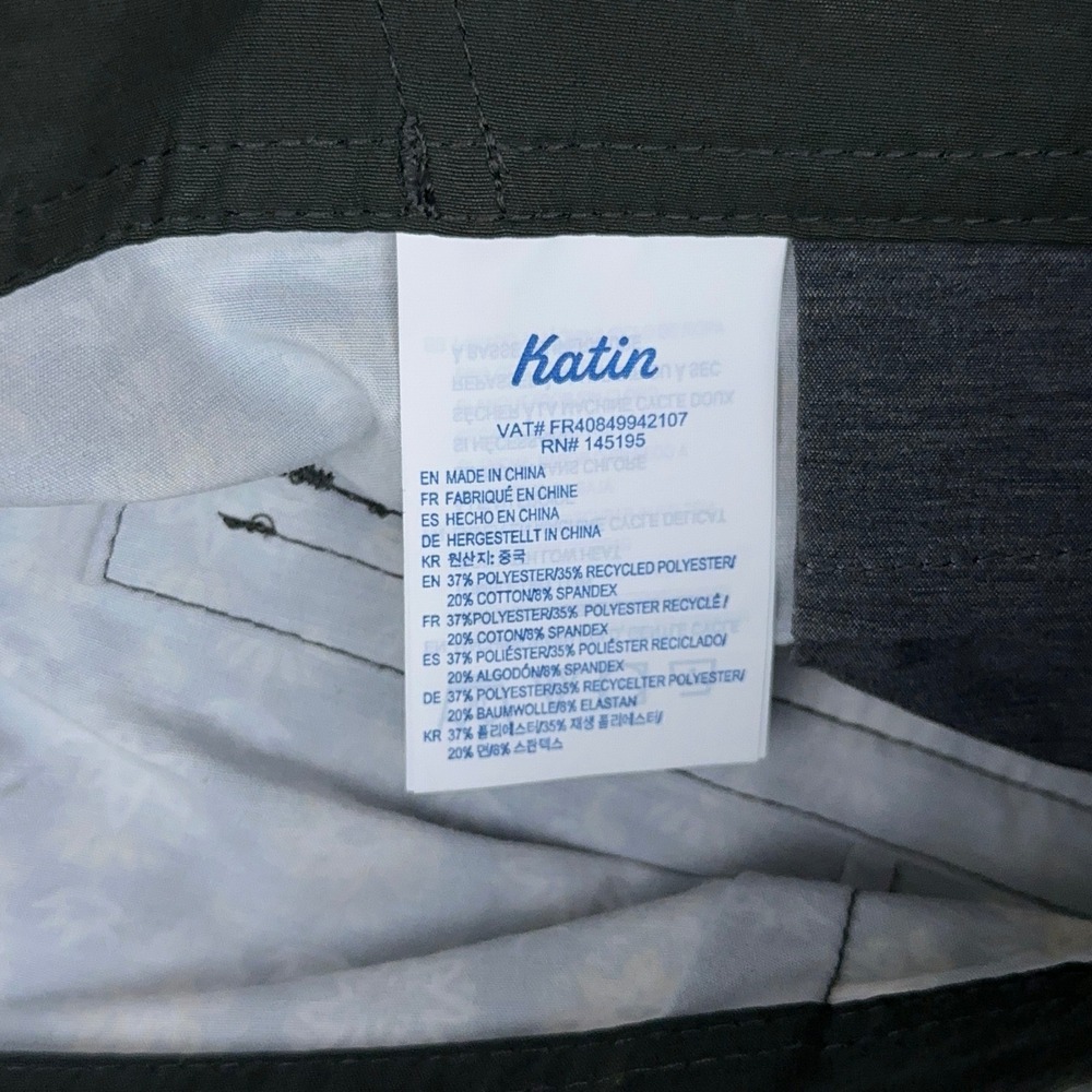 NEW Katin Nomad Hybrid Trunk Men's 32 Black Wash Floral Mandala Board Shorts 8" - Picture 5 of 8
